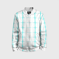 Бомбер детский Color white light blue crosses, цвет: 3D-белый