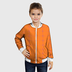 Бомбер детский Color orange stripe, цвет: 3D-белый — фото 2