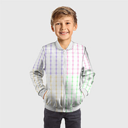 Бомбер детский Color white multicolored stripes, цвет: 3D-белый — фото 2