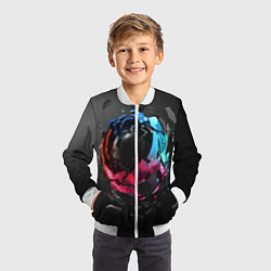 Бомбер детский Abstract graphics, цвет: 3D-белый — фото 2