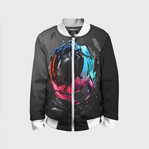 Детский бомбер Abstract graphics / 3D-Белый – фото 1