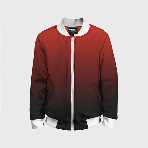 Детский бомбер Red gradient / 3D-Белый – фото 1