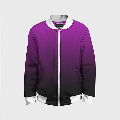 Детский бомбер Purple gradient / 3D-Белый – фото 1