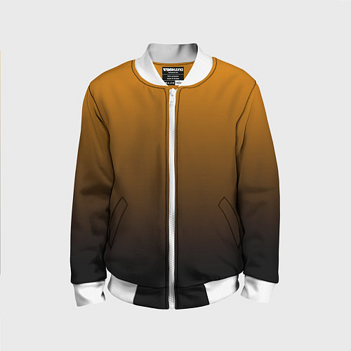 Детский бомбер Orange gradient / 3D-Белый – фото 1