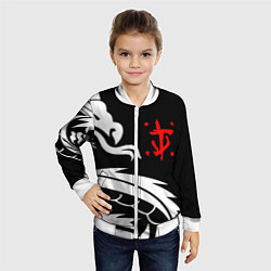 Бомбер детский Doom dragon steel, цвет: 3D-белый — фото 2
