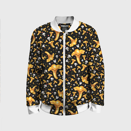 Детский бомбер Грибной дождик / 3D-Белый – фото 1