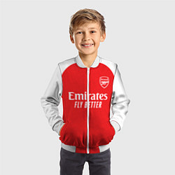 Бомбер детский Аршавин форма Арсеал, цвет: 3D-белый — фото 2