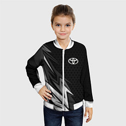 Бомбер детский Toyota - монохром, цвет: 3D-белый — фото 2