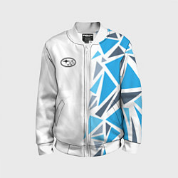 Бомбер детский Субару - фрагменты, цвет: 3D-белый