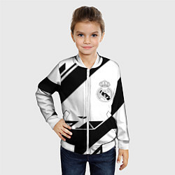 Бомбер детский Real Madrid geometry, цвет: 3D-белый — фото 2