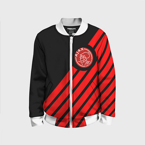 Детский бомбер Ajax геометрия / 3D-Белый – фото 1