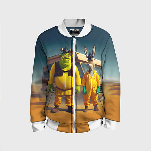 Детский бомбер Шрек и Данки пустились во все тяжкие / 3D-Белый – фото 1