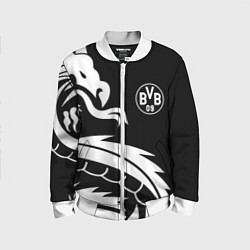 Бомбер детский Borussia дракон белый, цвет: 3D-белый