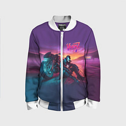 Детский бомбер Venom near his motorcycle - ai art fantasy