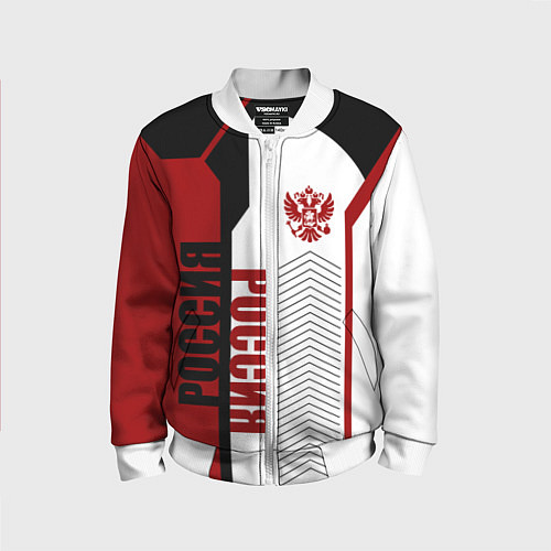 Детский бомбер Россия герб РФ / 3D-Белый – фото 1