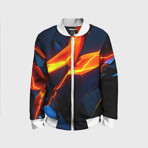 Детский бомбер Plate fractures / 3D-Белый – фото 1