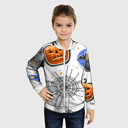 Бомбер детский Holiday halloween, цвет: 3D-белый — фото 2
