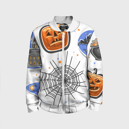 Детский бомбер Holiday halloween / 3D-Белый – фото 1