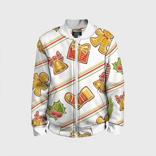 Детский бомбер Рождественский дух / 3D-Белый – фото 1