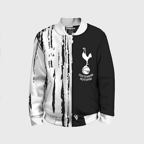Детский бомбер Tottenham Hotspur белые краски / 3D-Белый – фото 1
