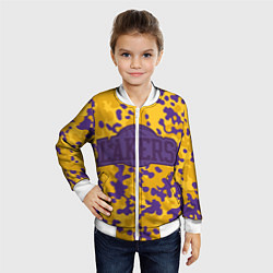 Бомбер детский NBA LA Lakers, цвет: 3D-белый — фото 2