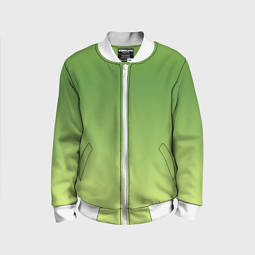 Детский бомбер Color green yellow / 3D-Белый – фото 1
