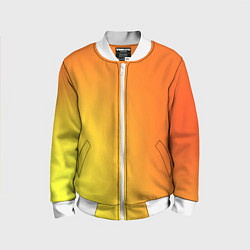 Бомбер детский Color orange red, цвет: 3D-белый