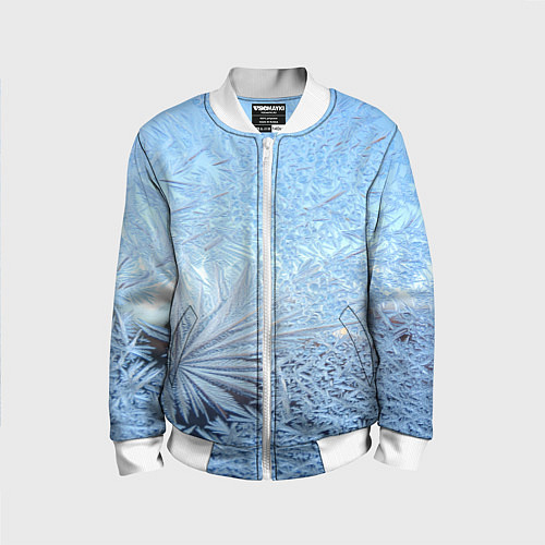 Детский бомбер Кристально-чистый морозный узор / 3D-Белый – фото 1