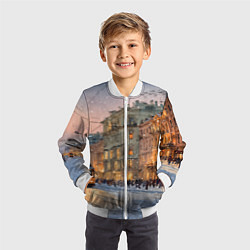 Бомбер детский Зимний Санкт-Петербург, цвет: 3D-белый — фото 2