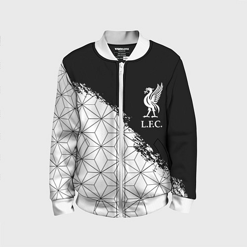 Детский бомбер Liverpool краски текстура геометрия / 3D-Белый – фото 1
