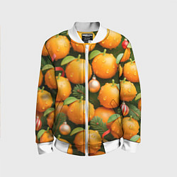 Детский бомбер Мандариновое настроение