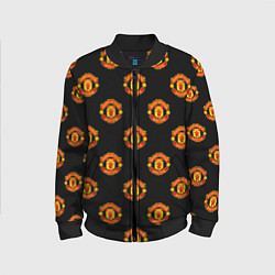 Бомбер детский Manchester United Pattern, цвет: 3D-черный