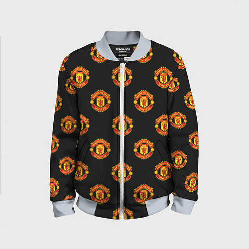 Детский бомбер Manchester United Pattern / 3D-Серый – фото 1