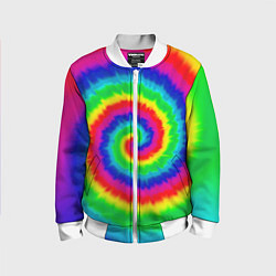 Бомбер детский Tie dye, цвет: 3D-белый