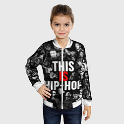 Бомбер детский This is hip-hop, цвет: 3D-белый — фото 2