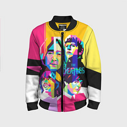 Бомбер детский The Beatles: Poly-art, цвет: 3D-черный