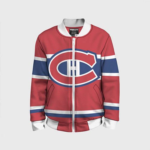 Детский бомбер Montreal Canadiens / 3D-Белый – фото 1