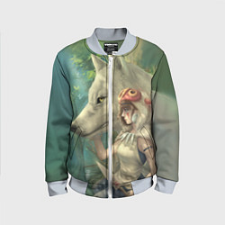 Бомбер детский Принцесса и волк, цвет: 3D-серый