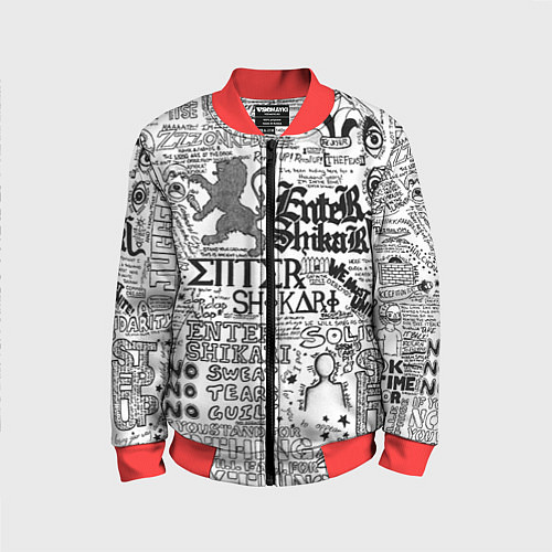 Детский бомбер Enter Shikari: Words / 3D-Красный – фото 1