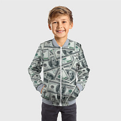 Бомбер детский Банкноты, цвет: 3D-серый — фото 2