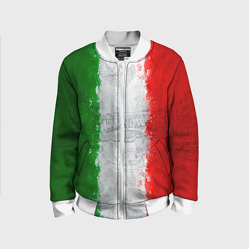 Детский бомбер Italian / 3D-Белый – фото 1