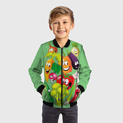 Бомбер детский Правильное питание, цвет: 3D-черный — фото 2