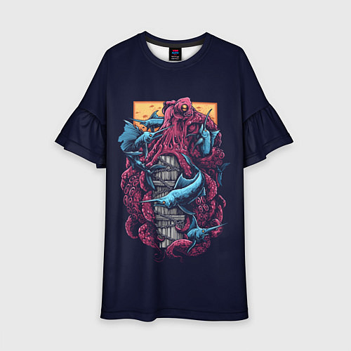 Детское платье Octopus / 3D-принт – фото 1