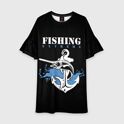 Платье клеш для девочки Fishing Extreme, цвет: 3D-принт