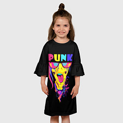 Платье клеш для девочки Punk, цвет: 3D-принт — фото 2
