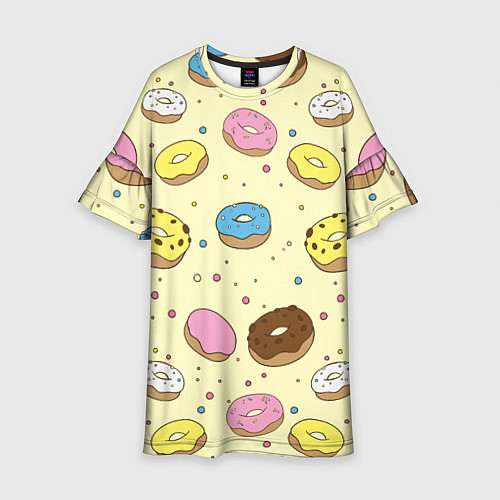 Детское платье Сладкие пончики / 3D-принт – фото 1