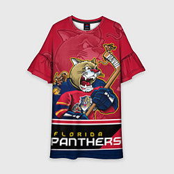 Платье клеш для девочки Florida Panthers, цвет: 3D-принт