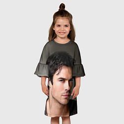 Платье клеш для девочки Ian Somerhalder, цвет: 3D-принт — фото 2