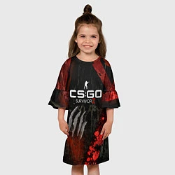 Платье клеш для девочки CS:GO Survivor Z Style, цвет: 3D-принт — фото 2