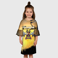 Платье клеш для девочки Хэллоуин, цвет: 3D-принт — фото 2